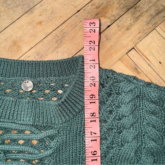 Margaret O’Leary cable knit cotton sweater. Size large. - Picture 4 of 6